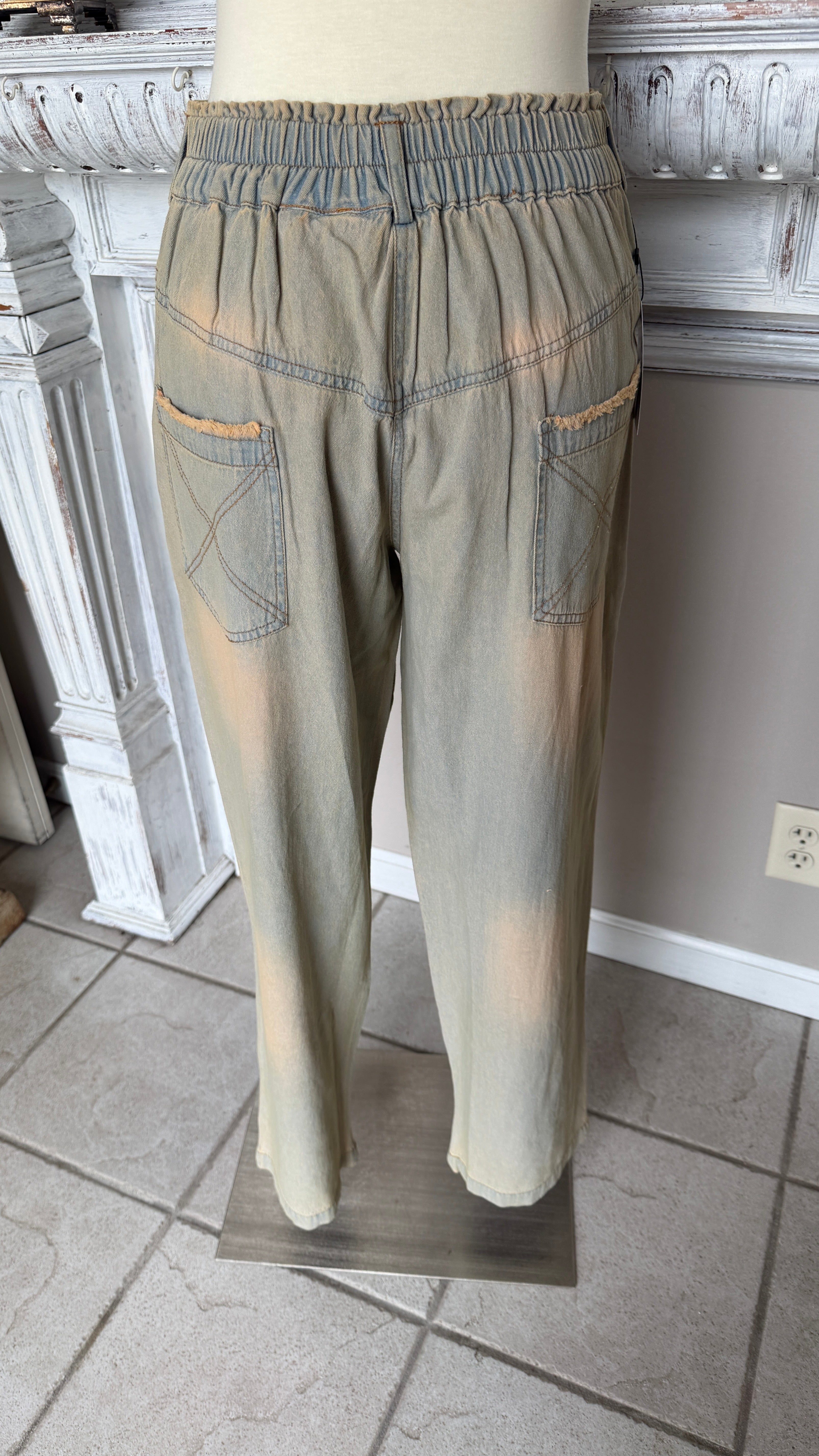 Paper Lace Retro Peace Patch Jeans