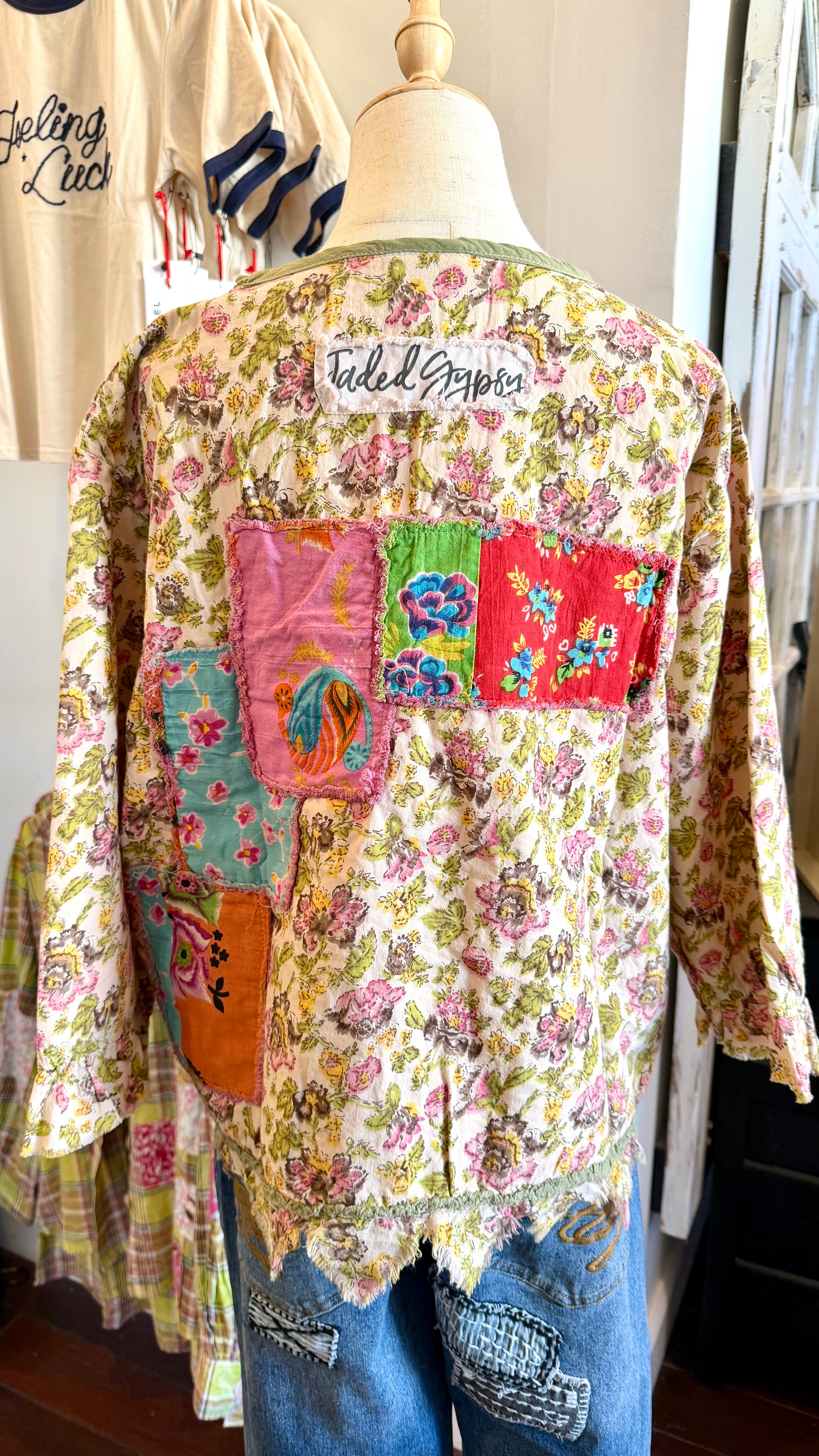 Jaded Gypsy Patchwork Floral Top