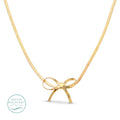 Golden Bow Herringbone Necklace - Preorder