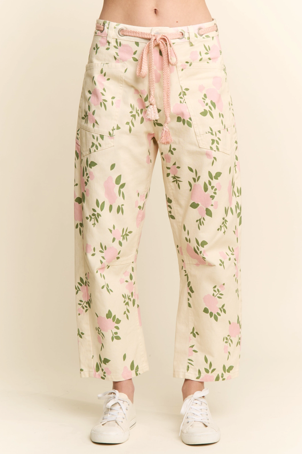 Pretty in Petals Barrel Jeans