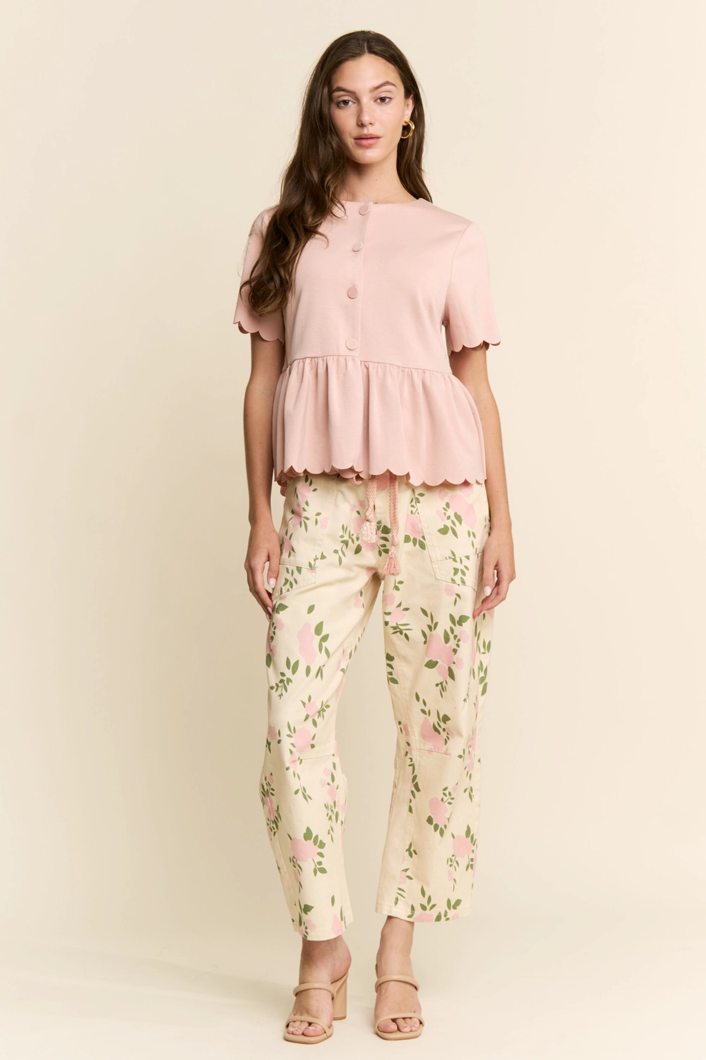 Pretty in Petals Barrel Jeans