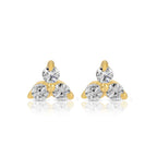 Triple CZ Cluster Stud Earrings - Preorder