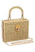 The Golden Coast Wicker Box Bag - Preorder